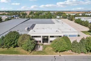 Aerial view of 150 Business Park Drive industrial property in Sun Prairie, Wisconsin.